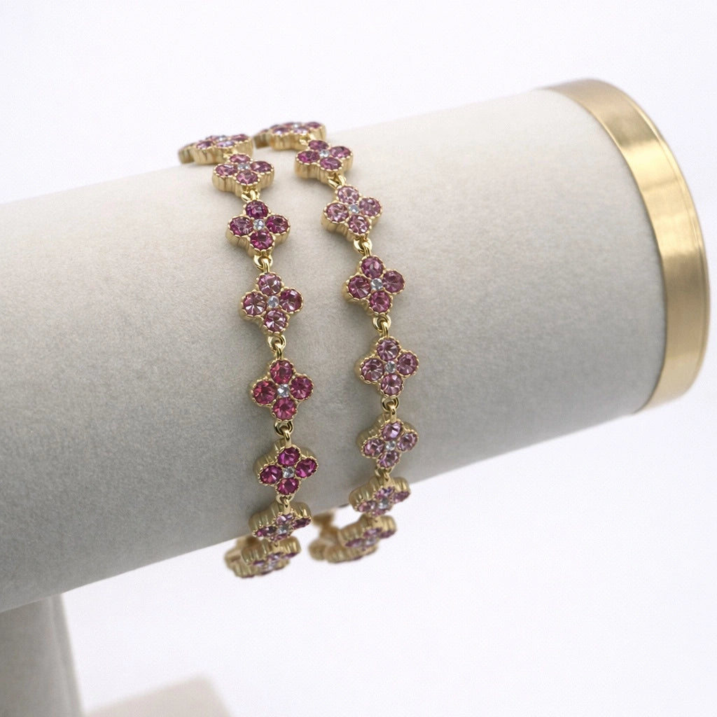Bracelet FLORA Rose - Caret Bijoux